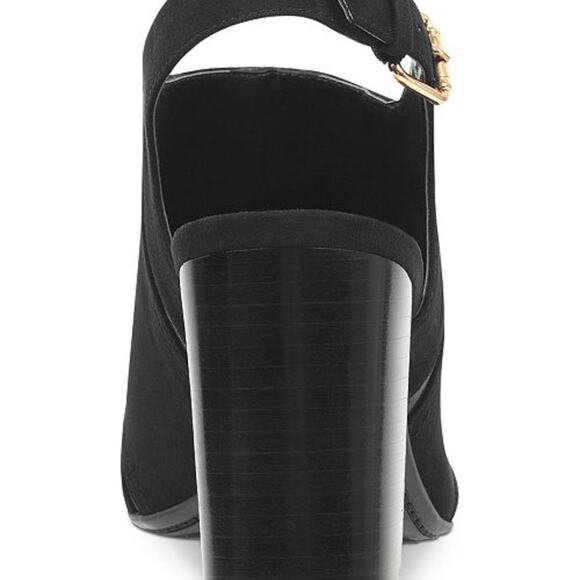 Tommy Hilfiger Black Block-Heel Dress Sandal - Picture 3 of 7